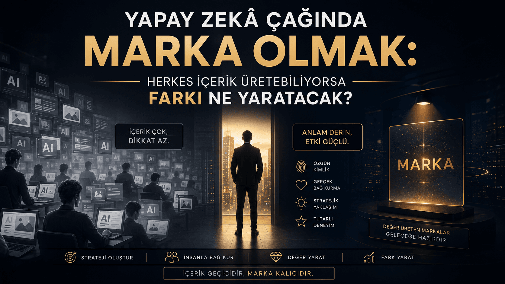Yapay Zekâ Çağında Marka Olmak: Herkes İçerik Üretebiliyorsa Farkı Ne Yaratacak?